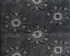 A Length of Katazome Dyed Cotton: Interesting Pattern of Clematis