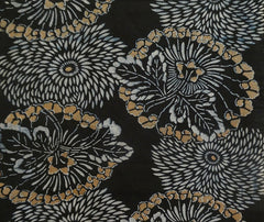 A Length of Large Scale Katazome: Chrysanthemums Seen from the Back