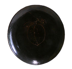 A Lacquered Joboji Ware Plate: Slightly Oval