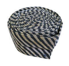 A Long Coiled Horse Rein: Hand Spun Katazome Dyed Cotton