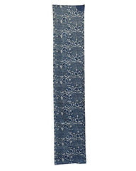 A Length of Blue on White Katazome Dyed Cotton: Hand Spun Cotton