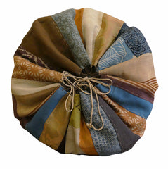 An Intact Pieced Silk Drawstring Bag: 19th Century Silks