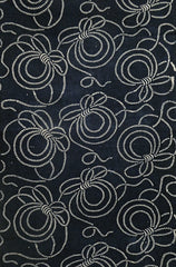 A Length of Katazome Dyed Cotton: Coiled Rope Pattern