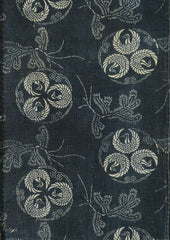 A Generous Length of Katazome Dyed Hand Spun Cotton: Roundels as Roundels