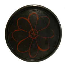 A Slightly Oval Lacquered Tray: Joboji Ware