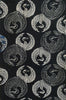 A Length of Katazome Dyed Cotton: Dark and Light Cranes as Roundels
