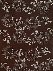 A Length of Bengara Dyed Stenciled Cotton: Auspicious Noshi