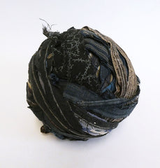 A Ball of Sakiori Yarn: Torn Cloth for Rag Weaving