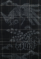An Elaborately Pictorial Length of Kasuri Cotton: Phoenixes and Paulownia