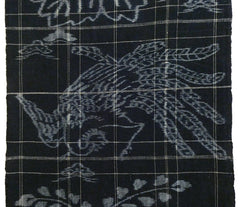 A Length of Complex Kasuri Cotton: Phoenixes and Pauwlonia