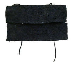 A Pair of Heavily Sashiko Stitched Heel Guards: Dark Indigo