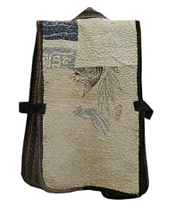 A Densely Sashiko Stitched Sleeveless Garment: Charming Tenugui Lining