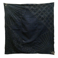 A Sashiko Stitched Furoshiki: Striped Cotton and Good Areas of Decoration