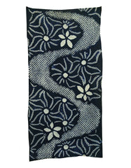 A Length of Shibori Dyed Cotton: Hemp Leaves and Languid Stream