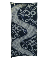 A Length of Shibori Dyed Cotton: Flower Forms and Stream