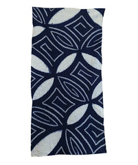 A Length of Shibori Dyed Cotton: Oversized Interlocking Circles