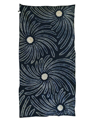 A Length of Shibori Dyed Cotton: Field of Swirling Chrysanthemums