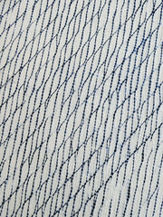 A Length of Double Arashi Shibori: Angel Wings in Indigo