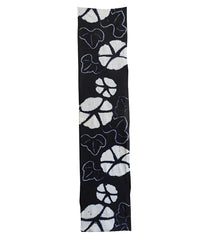 A Length of Shibori Dyed Cotton: Morning Glories in Indigo