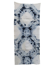 A Short Length of Graphically Designed Shibori: Two Tones