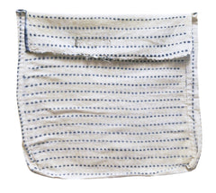 A Mame Shibori Cotton Pouch: End Bolt Stamp