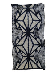 A Length of Shibori Dyed Cotton: Asanoha or Hemp Leaf Pattern