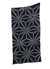 A Length of Shibori Dyed Cotton: Traditional Hemp Leaf Pattern