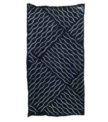 A Length of Shibori Dyed Cotton: Tatewaku in Diagonal