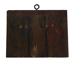 A Weathered Ko Ema: Hand Painted Shinto Votive