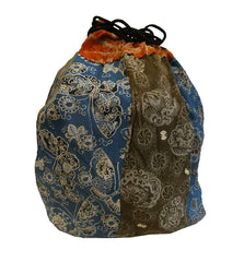 A Piece Constructed Silk Bag: Mid Nineteenth Century Cloth