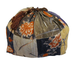 A Large Crepe Silk Drawstring Bag: Recycled Kimono Sampler
