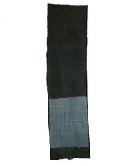 A Length of Indigo Dyed Cotton: One Large Patch with Good Stitching