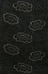 A Length of Indigo Dyed Cotton Katazome: Dark Peonies