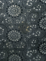 A Length of Katazome Dyed Cotton: Chrysanthemum and Arabesque