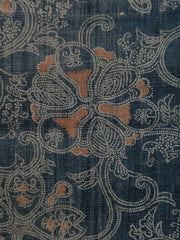 A Length of Old and Beautiful Katazome Cloth: Hand Spun Yarns