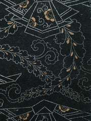 A Length of Katazome Dyed Cotton: Trailing Wisteria Leaves