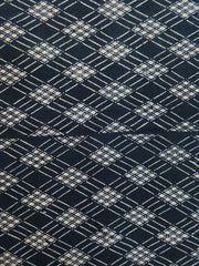 A Length of Katazome Dyed Cotton: Intense Geometric Repeat