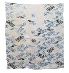 A Finely Plied Stencil Dyed Furoshiki: Delicately Woven Cloth