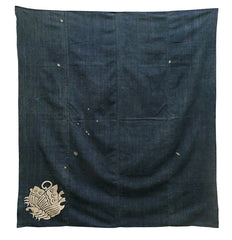 A Beautifully Darned and Resist Dyed Furoshiki: Japanese Butterfly