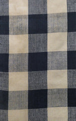 A Length of Large Scale Plaid: Blocks of White and Blue