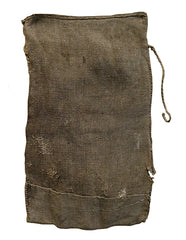 A Rustic, Well-Worn Hemp or Ramie Bag: Patched and Mended