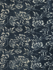 A Length of Katzome Dyed Cotton: Stylized Peonies