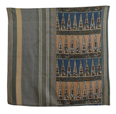 A Curious Piece of Woven Striped Cotton: Indian Motif