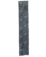 A Length of Patched Katazome Cotton: Vibrant Pattern and Repair