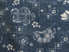 A Length of Hand Spun Cotton Katazome: Beautiful Indigo