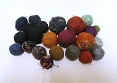 A Group of 23 Old Cotton Yarn Balls: Varied Small Sizes