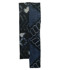 A Group of Three Narrow, Short Pieces of Northern Shibori: Indigo Dyed Cotton