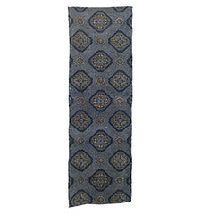 A Length of Indigo Dyed Cotton Katazome: Bold Medallion Pattern