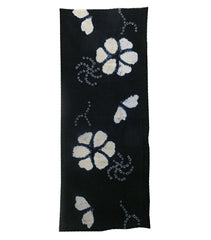 A Length of Northern Shibori: Deep Blue and Stark White