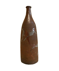 A Nineteenth Century Sake Flask or Tokkuri: Splashed Glazes